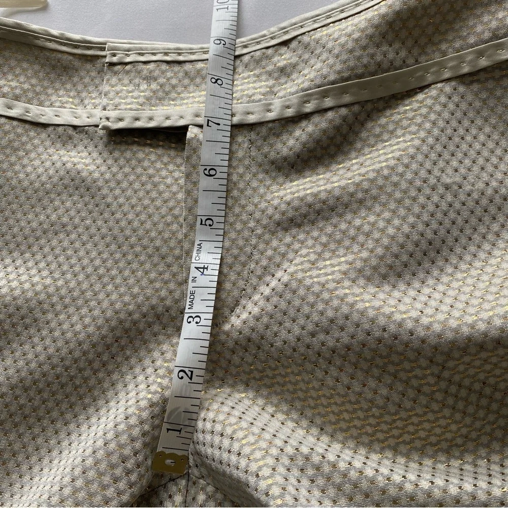 Y and Kei Water the Earth gold shimmer metallic straight leg pants EU42 US6